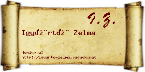 Igyártó Zelma névjegykártya